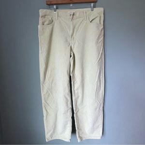 Levi's Baggy Dad Citronella Cherry Tab Corduroy Pant With Crochet Star Pocket 33